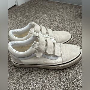 Cream Velcro vans